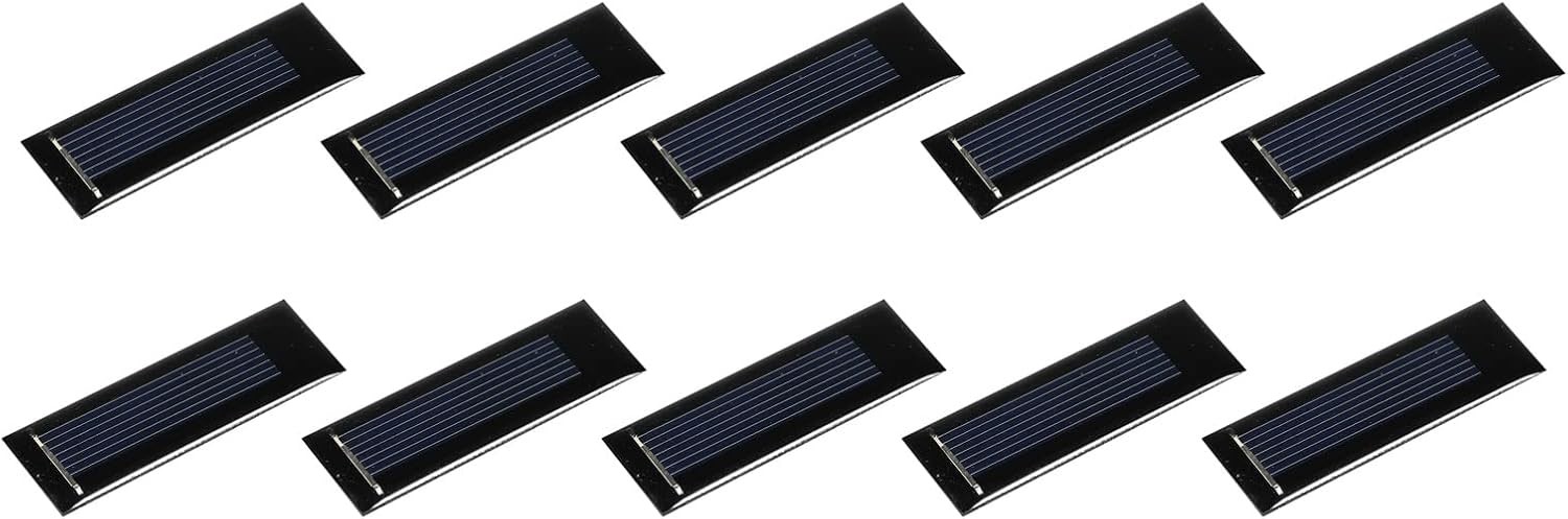 MECCANIXITY Mini Solar Panel Cell 0.5V 160mA 0.08W 53mm x 18mm for DIY Electric