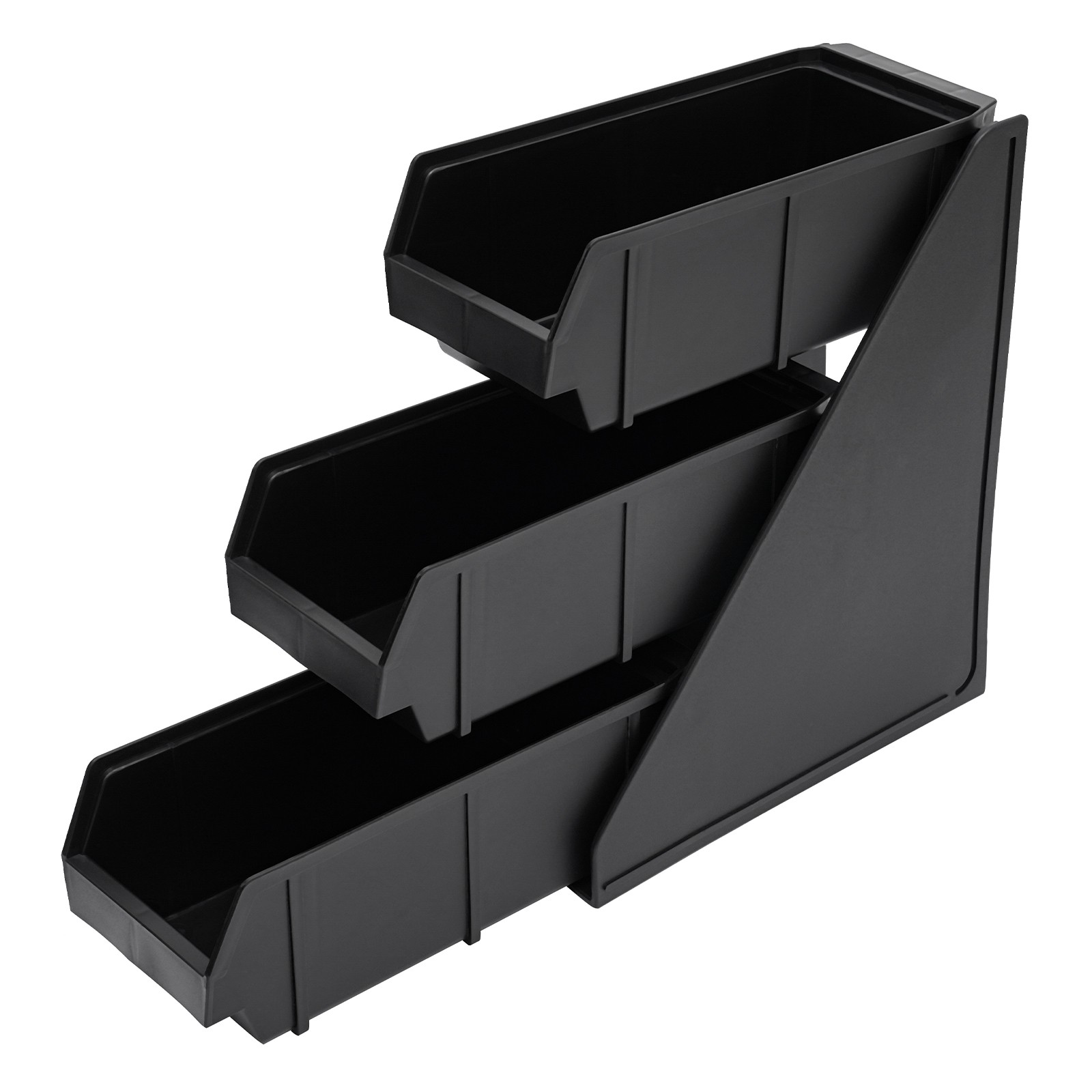 Serve Condiment Bin Plastic Containers Storage Bins Condiment Organizer Black