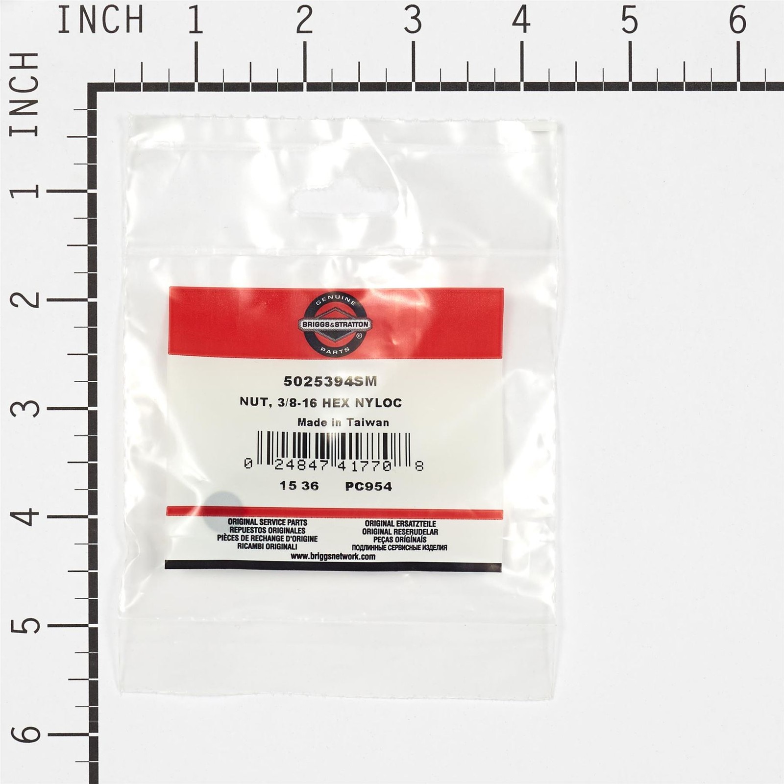 Murray 5025394SM Nut, 3/8-16 Hex Nyloc