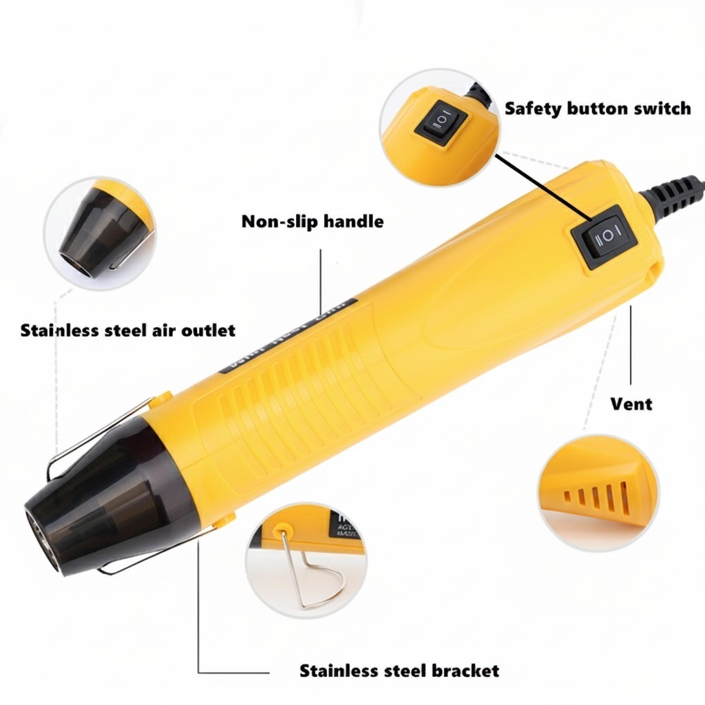 Mini Hot Air Gun for DIY Crafts Portable Heat Air Gun Tool for Embossing Shrink