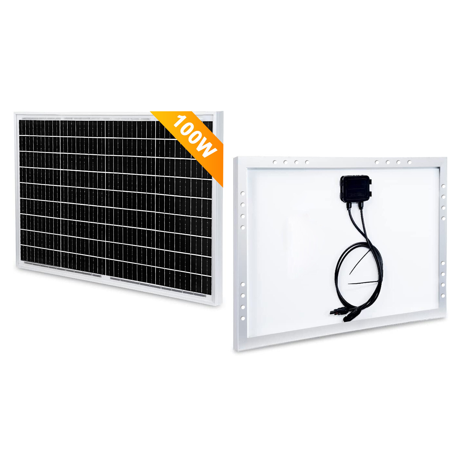 100W Solar Pane Kit 12V Battery Charger with MPPT Controller For Home RV Marine