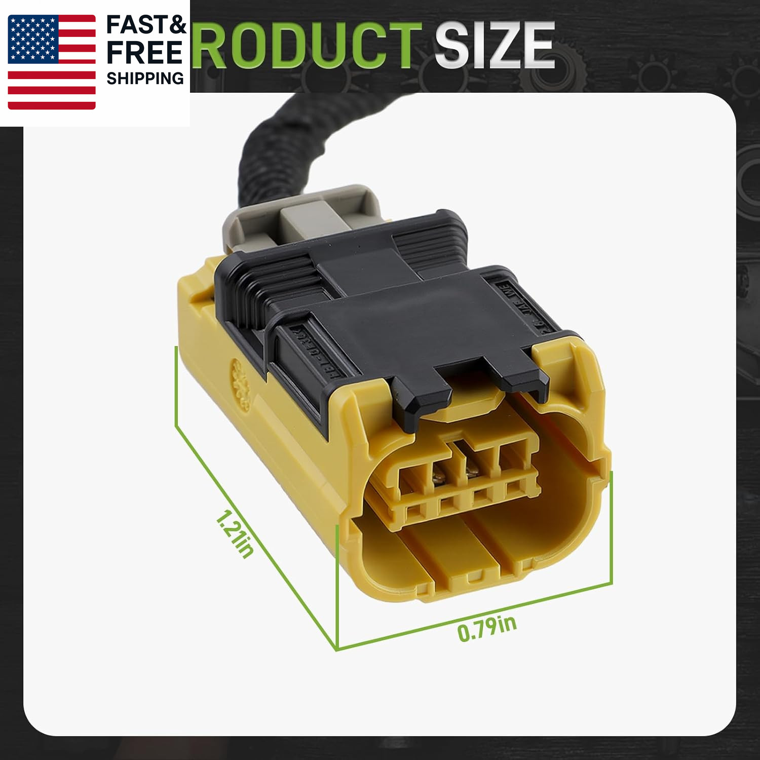 Front Impact Sensor Pigtail Connector Plug Wiring Harness Compatible with Hond