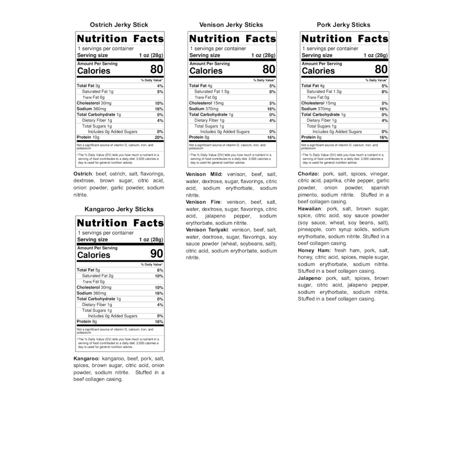 Buffalo Bob’s Wild Game Meat Snack – Jerky and Meat Stick Assortments