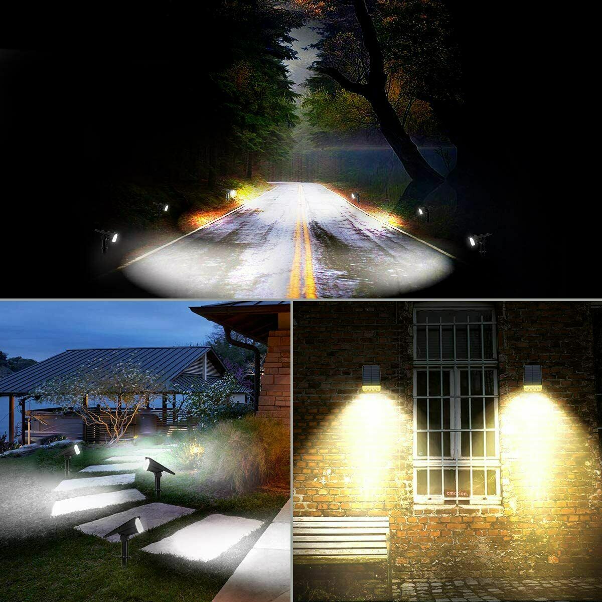 T-SUN 20 LED Solar Spotlights Floodlights Landscape Yard Garden Outdoor Light US