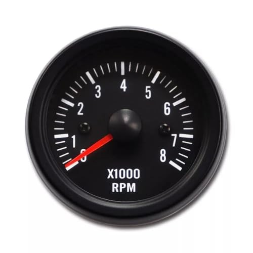 52mm 2-1/16″ Universal Electrical Tachometer 8000 RPM for Gasoline Black Dial