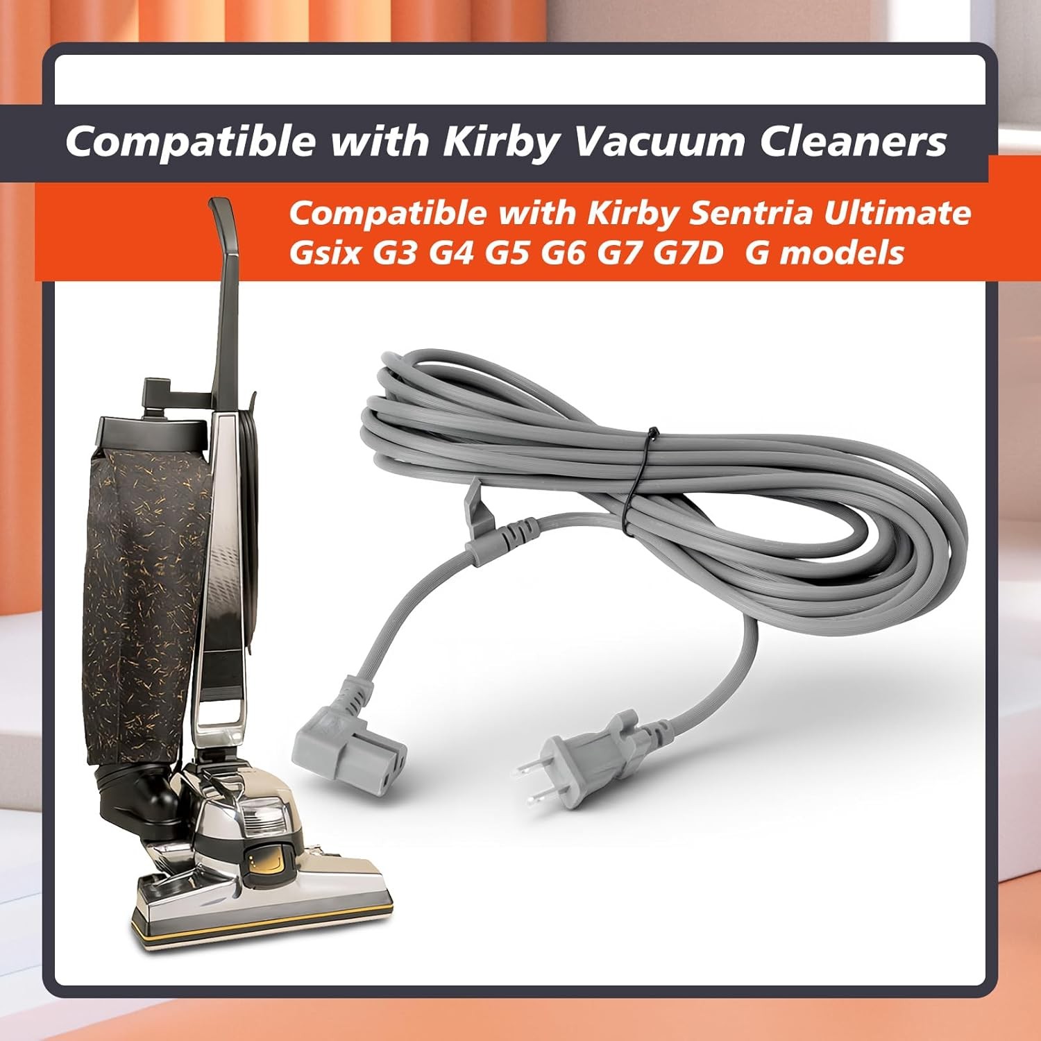 192099 Vacuum Cleaner Cord Compatible with Kirby Gsix Sentria Ultimate G3 G4 G5