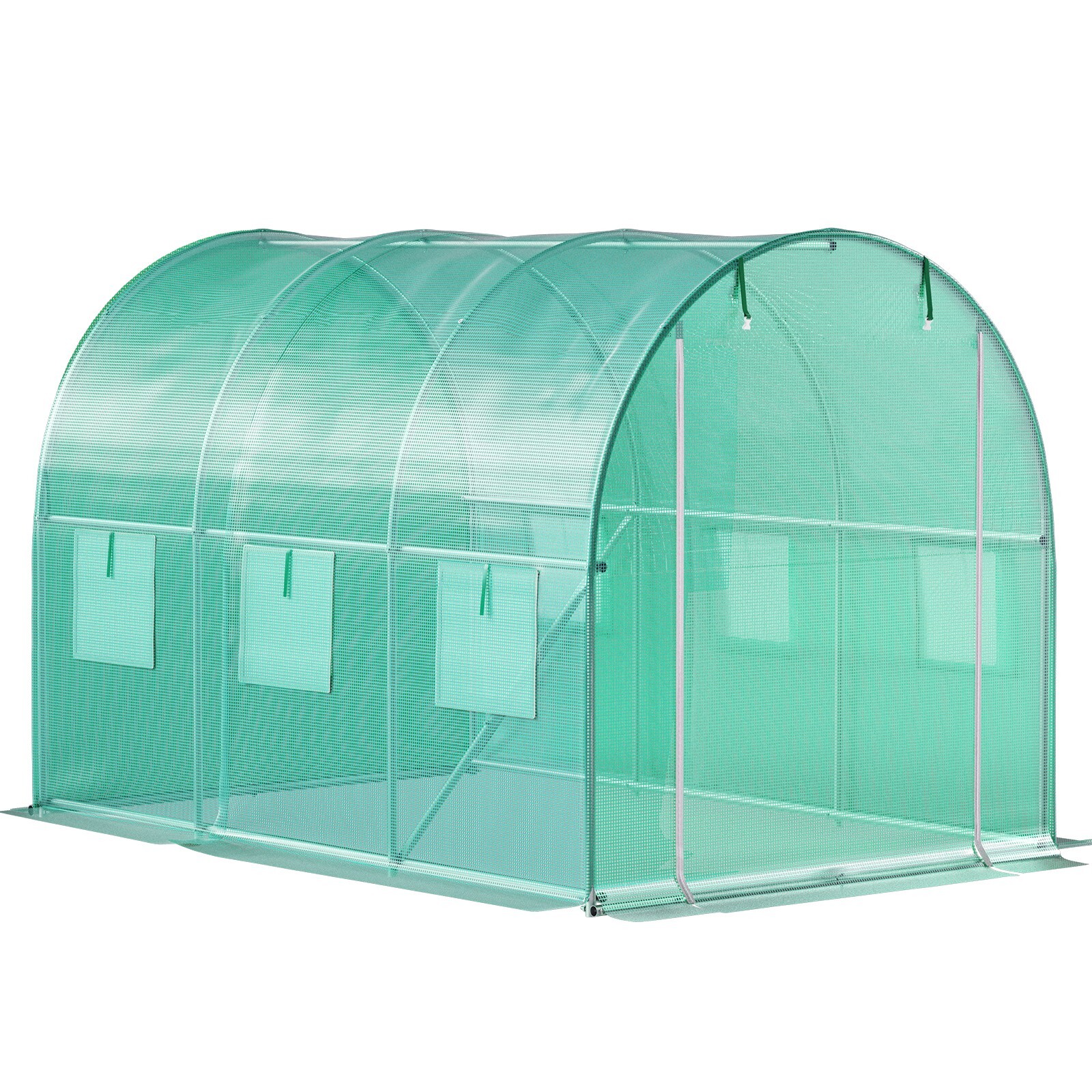 VEVOR Walk-in Tunnel Greenhouse Galvanized Frame Waterproof 9.8×6.6×6.6 ft