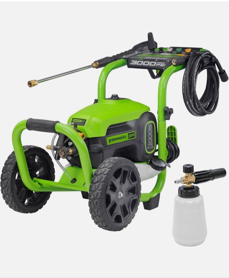 Greenworks 3000 PSI Pressure Washer (2.0 GPM Max) with Foam Cannon – Easily Remo