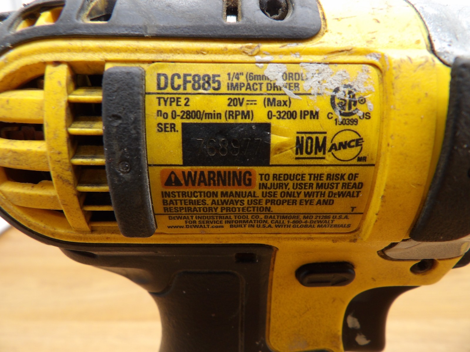 DeWalt Impact Driver DCF885 20V MAX 1/4″ Cordless & Dewalt 1/2″ Drill-READ!!!!