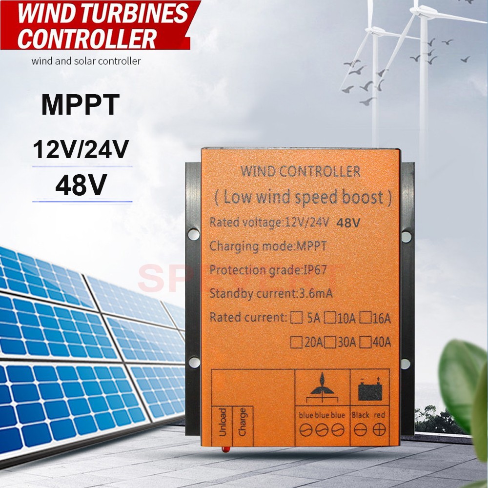 800W-1000W-3000W Wind Turbine Generator 12/24- 48V MPPT Charge Controller Regler