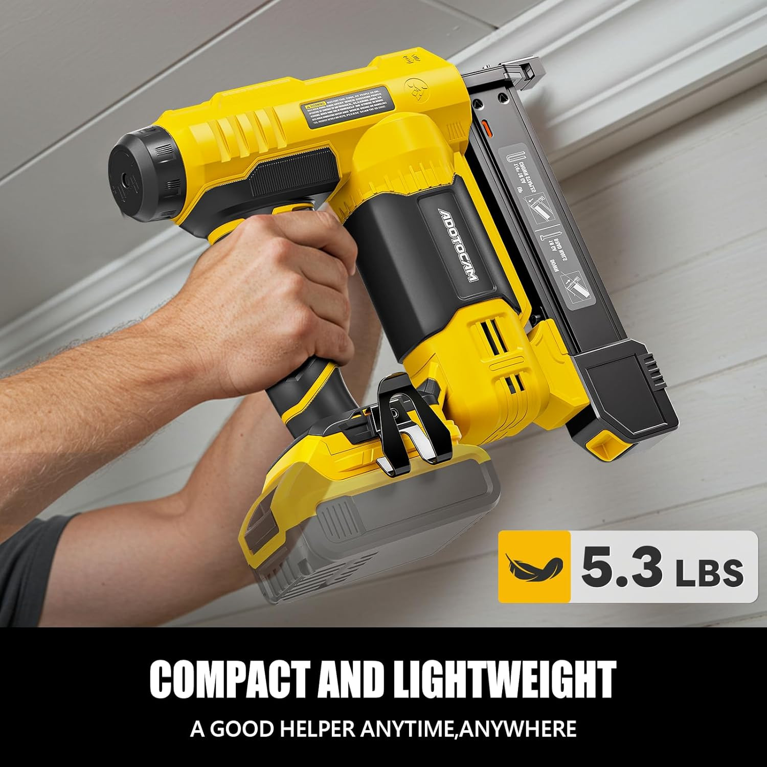 Cordless Brad Nailer for Dewalt 20V Battery (Tool Only), 2 in 1 Cordless Nail Gu