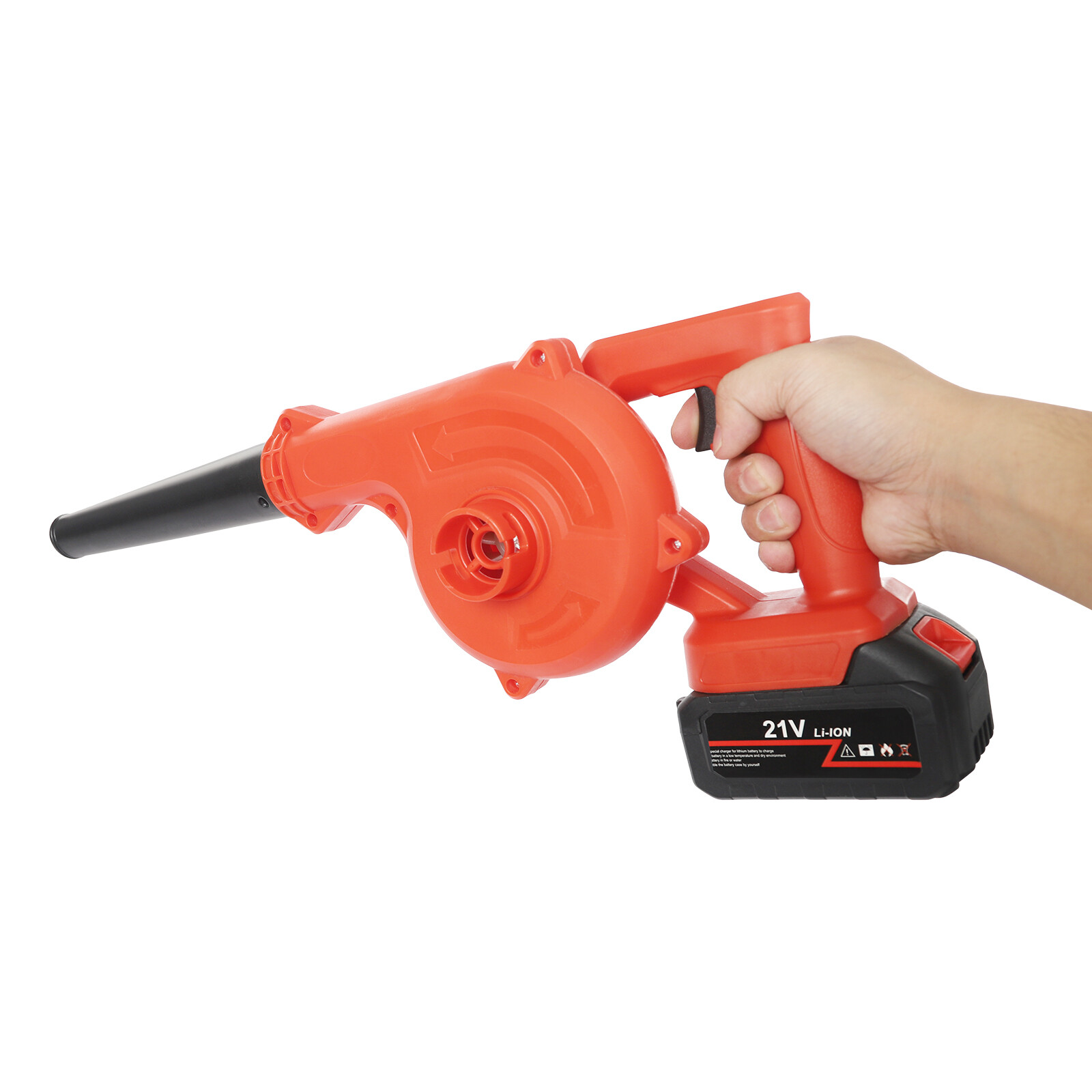 800W Battery Powered Cordless Leaf Blower, 6000-8000rpm Suction Blowing Machine