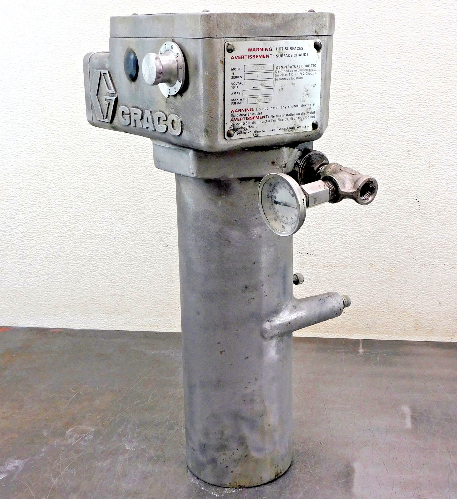 Graco Viscon 2 220524 K87A High Pressure Fluid Heater 480V 1PH 5A 4000 RPM