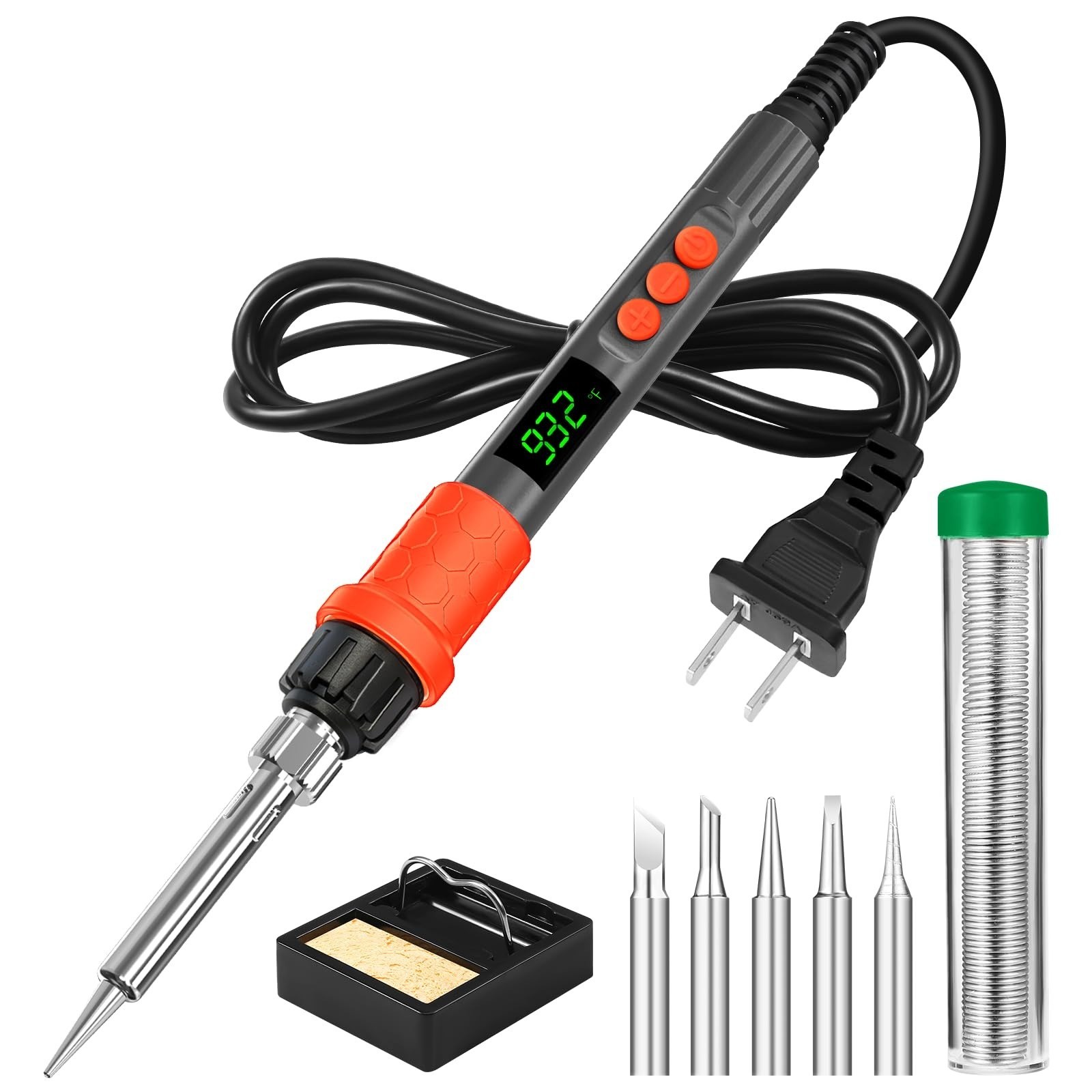 Soldering Iron Kit, 120W LED Digital Solder Iron Soldering Gun kit, Smart Temper