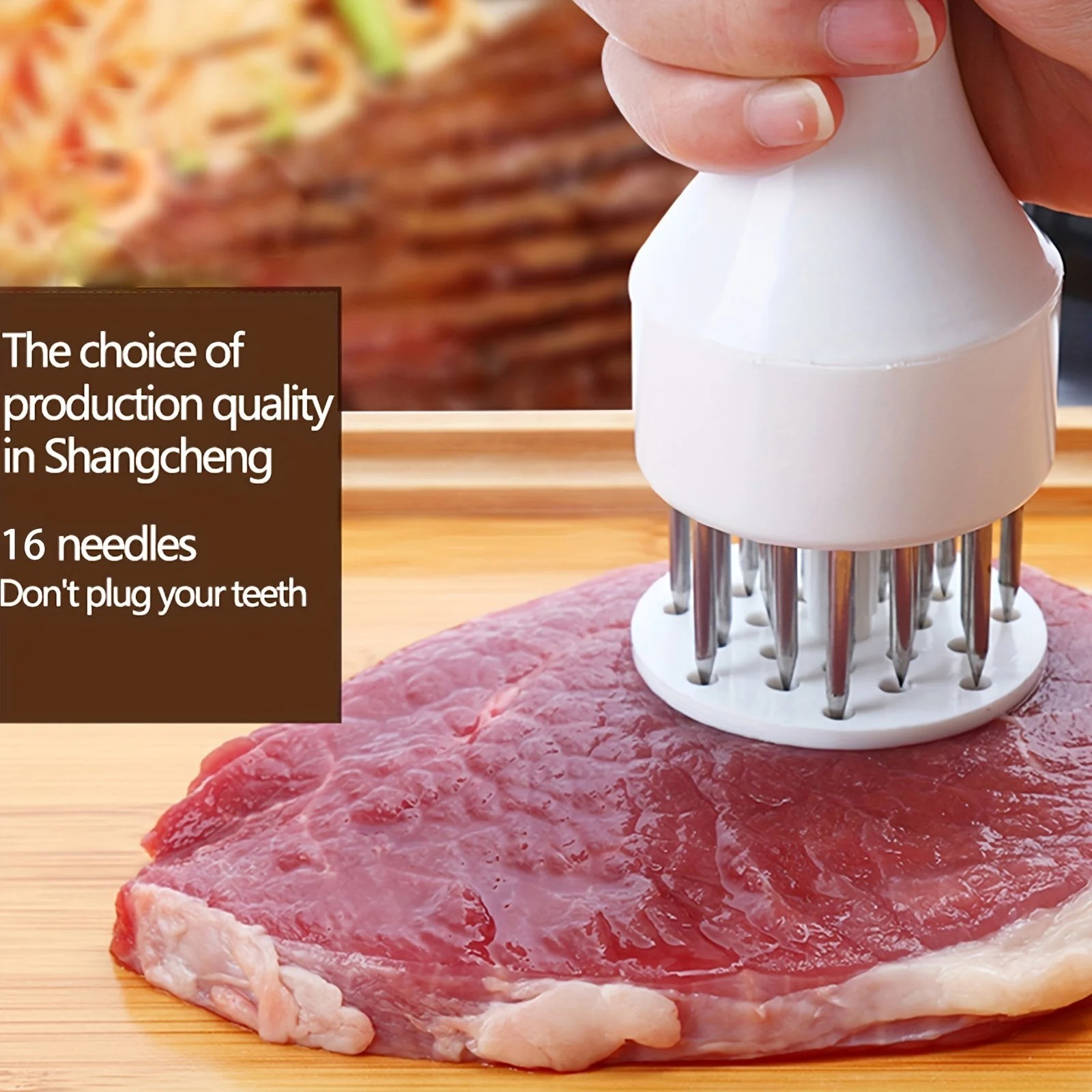 Meat Tenderizer Tool 21Needles Stainless Steel for Tenderizing Kitchen Tool USA