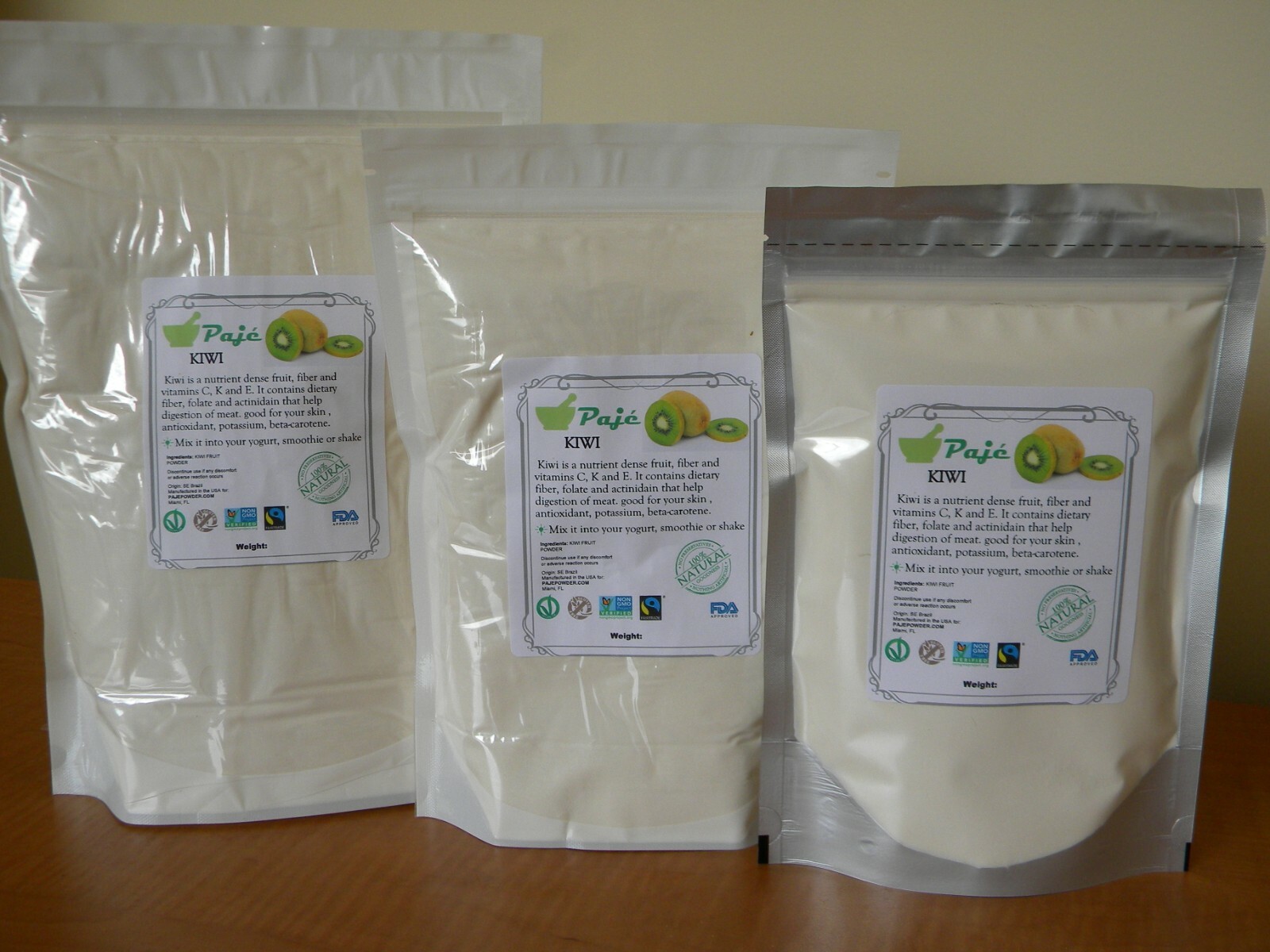 KIWI powder 8oz 16oz 1lb 32oz 2lb 4lb, VIT C ANTIOX help digestion of meat PAJE