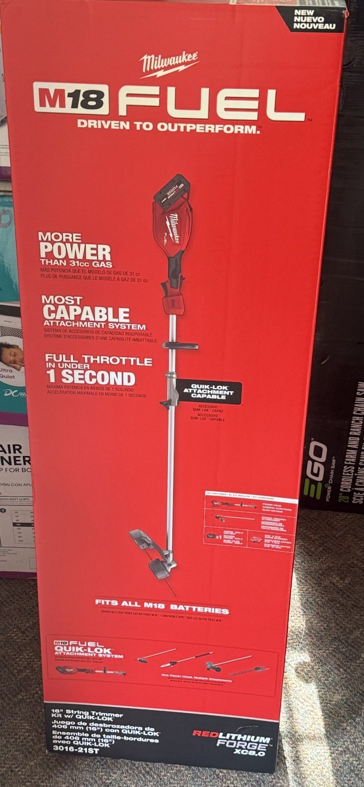 NEW Milwaukee M18 16″ FUEL String Trimmer 3016-20ST 18V w/ QUIK-LOK – Tool Only