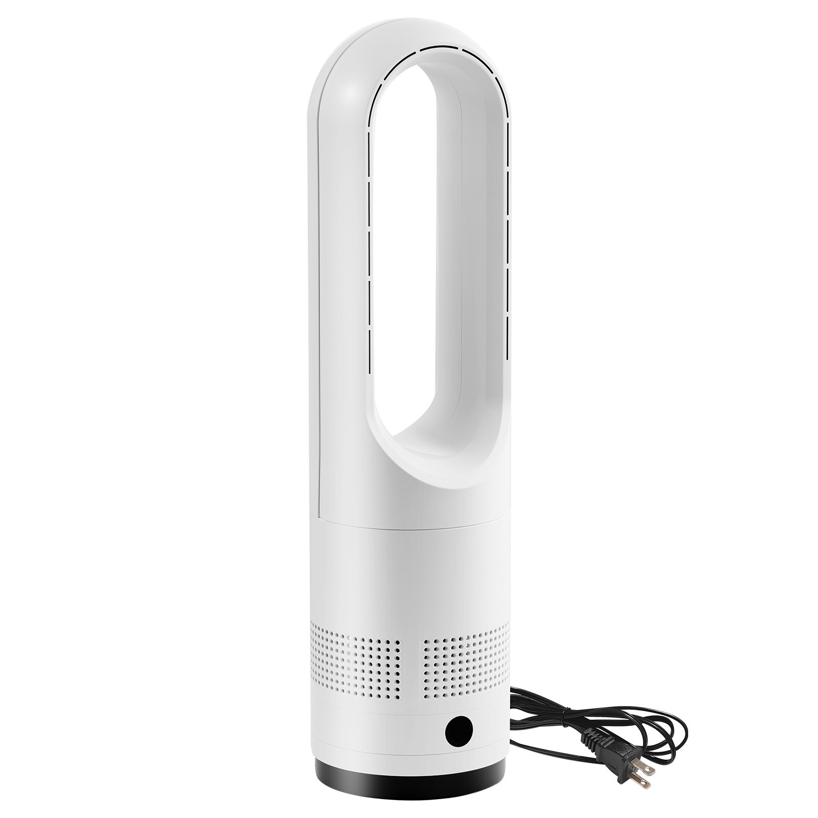 Uimoso Bladeless Tower Fan with Remote, 80° Oscillation, 8 Speeds, White