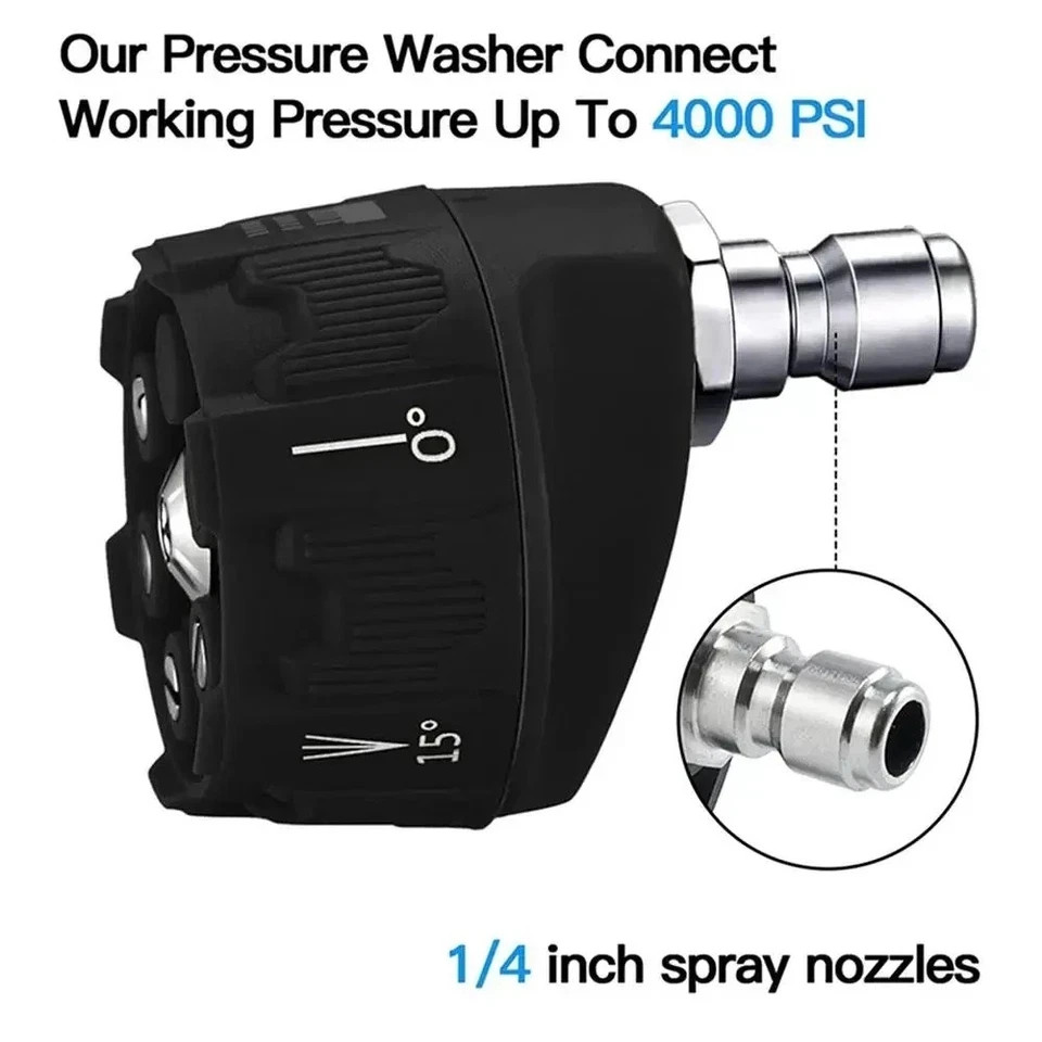 1Pc High Pressure Washer Nozzle Tips 6-in-1 Adjustable for Power Washer 1/4 Inch