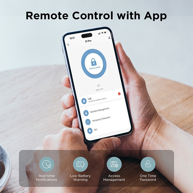 Security Keyless Smart Door Lock WiFi APP Control Plam Vein 6 Ways Unolck