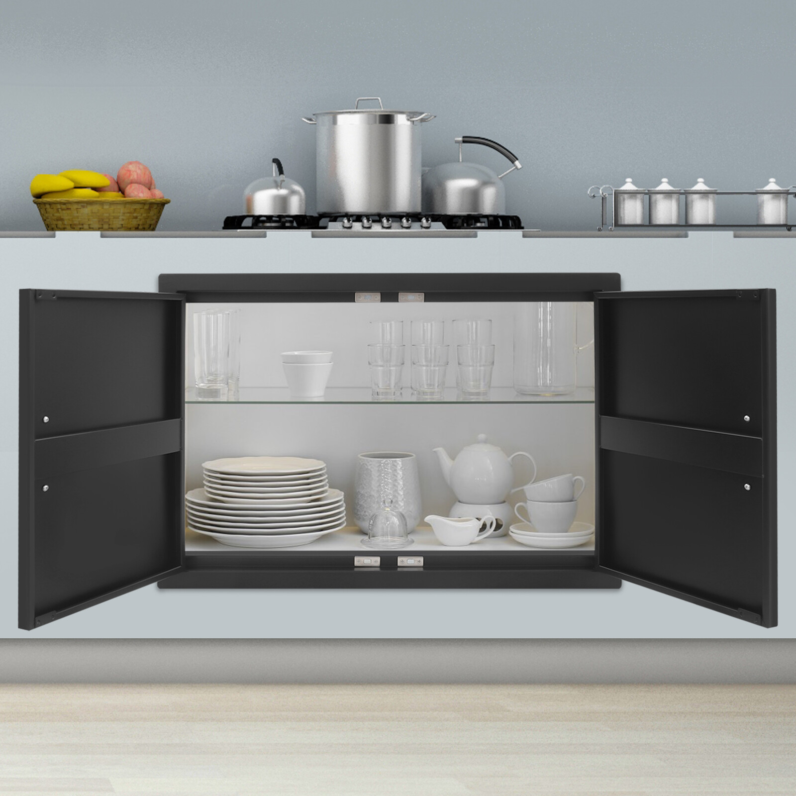 BBQ Access Door for Outdoor Kitchen Black Double Outdoor Kitchen Door