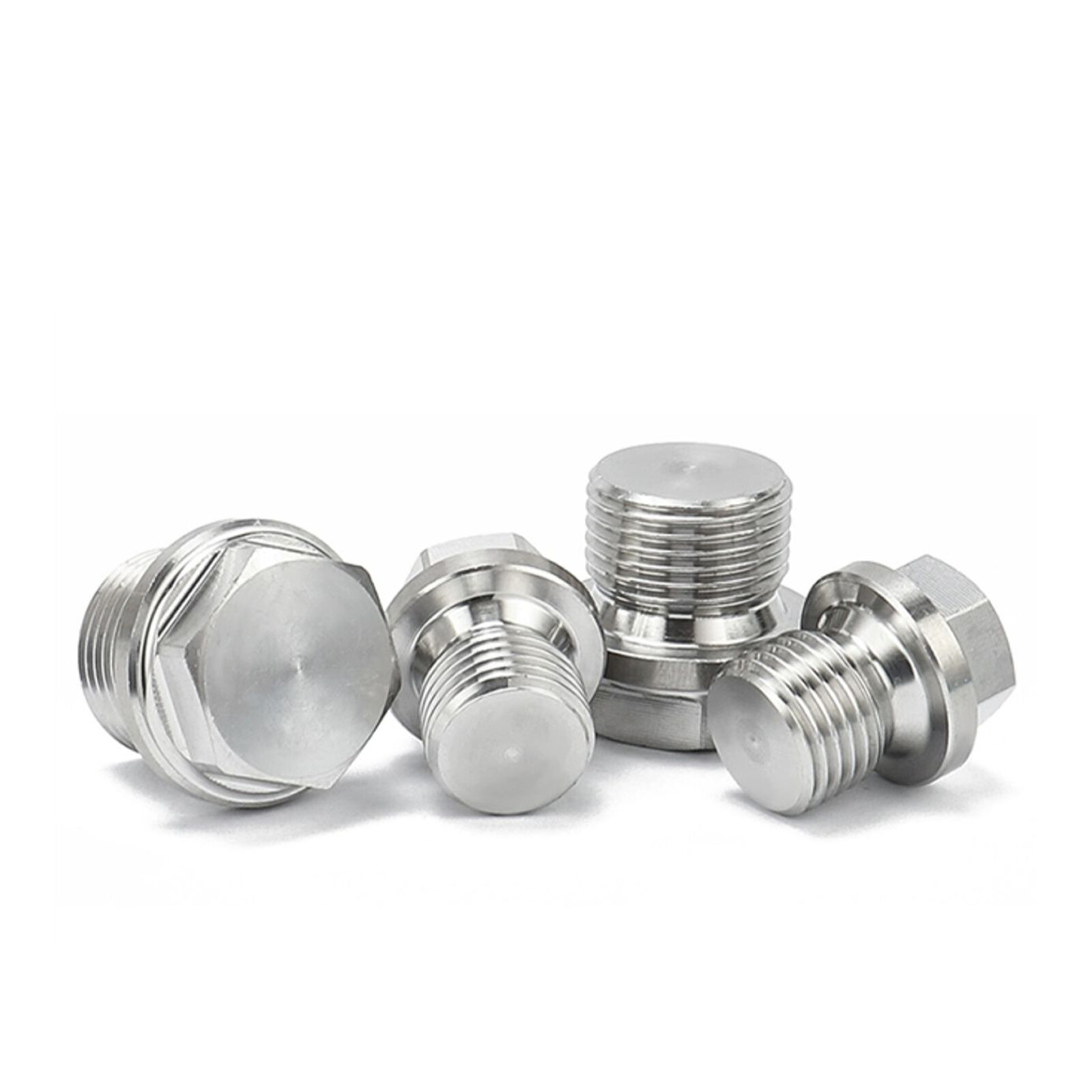Stainless Steel Flanged Hexagon Blanking Plugs with Metric & BSP Threads