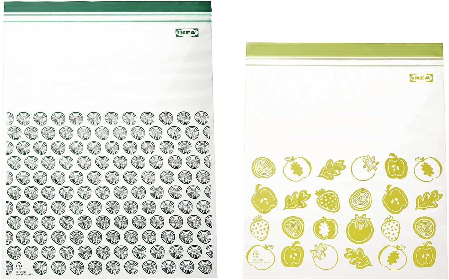 ISTAD Blue Plastic Freezer Bags – 15 Bags 6L (28.5 x 41 cm) and 15 Bags of 4.5 L