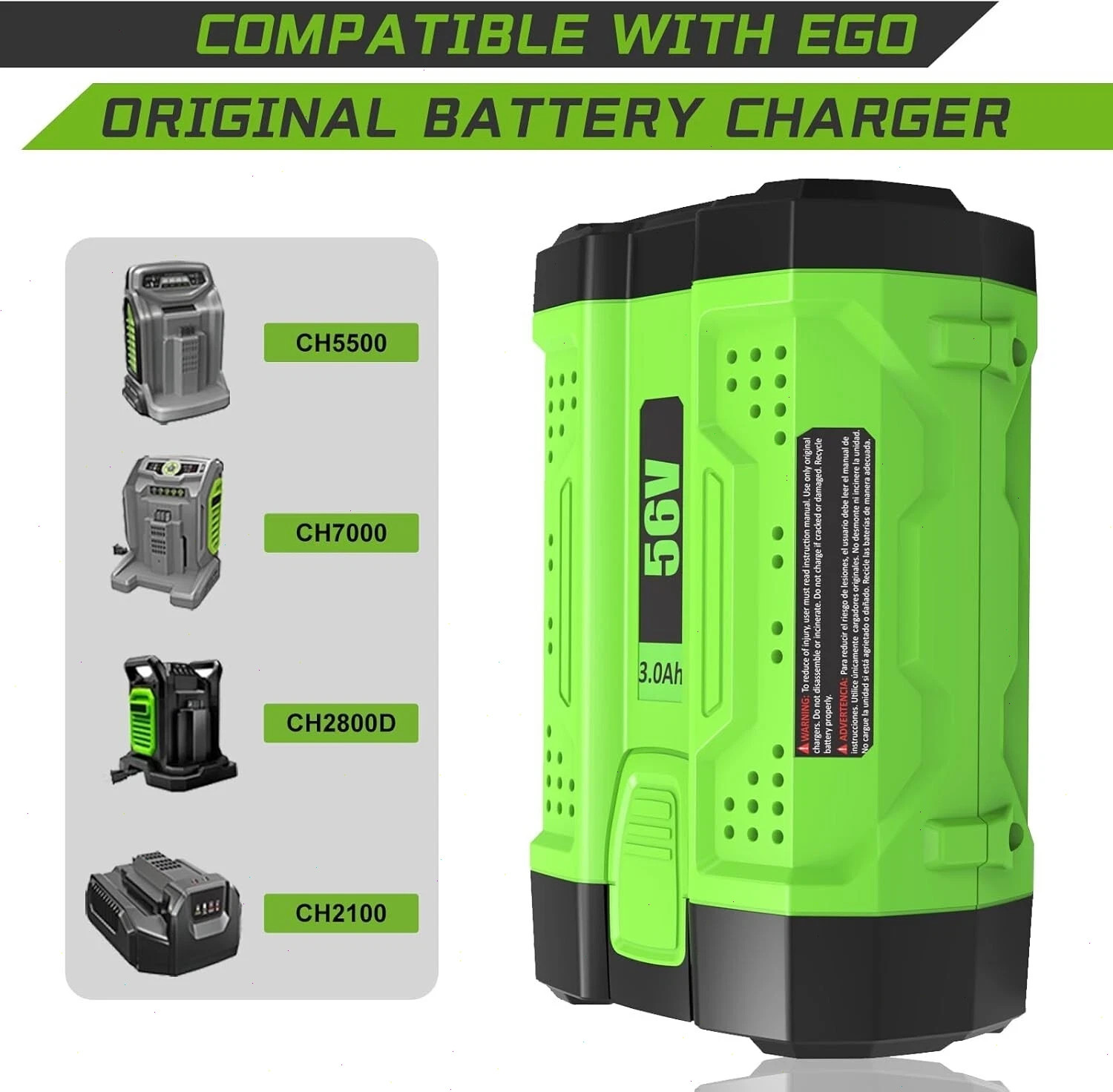 Genuine EGO POWER+ BA1400T 56V 2.5 Ah Lithium-ion Battery/Upgrade Fuel Gauge-New