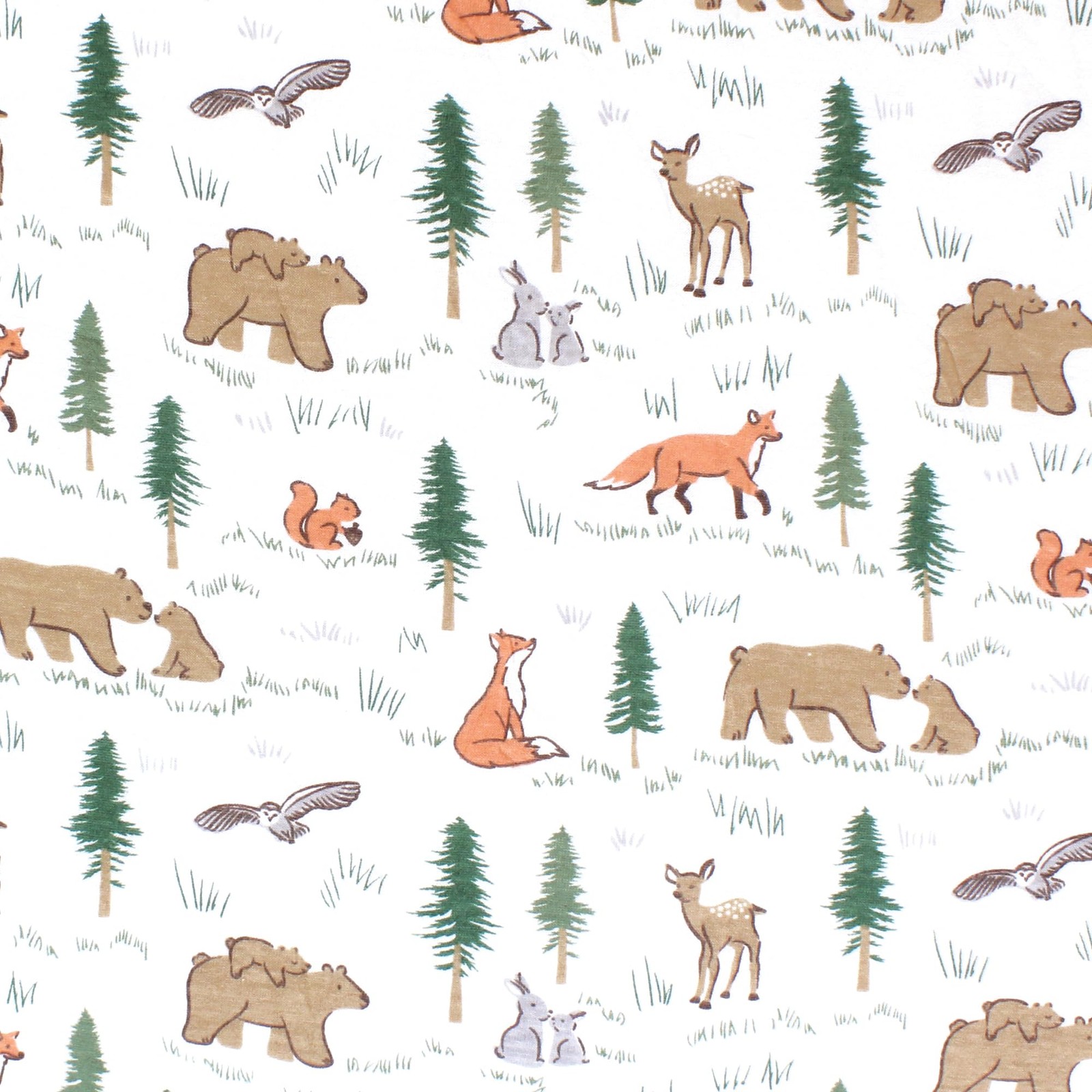 Unisex Baby Cotton Pillow Case, Sweet Woodland, Size