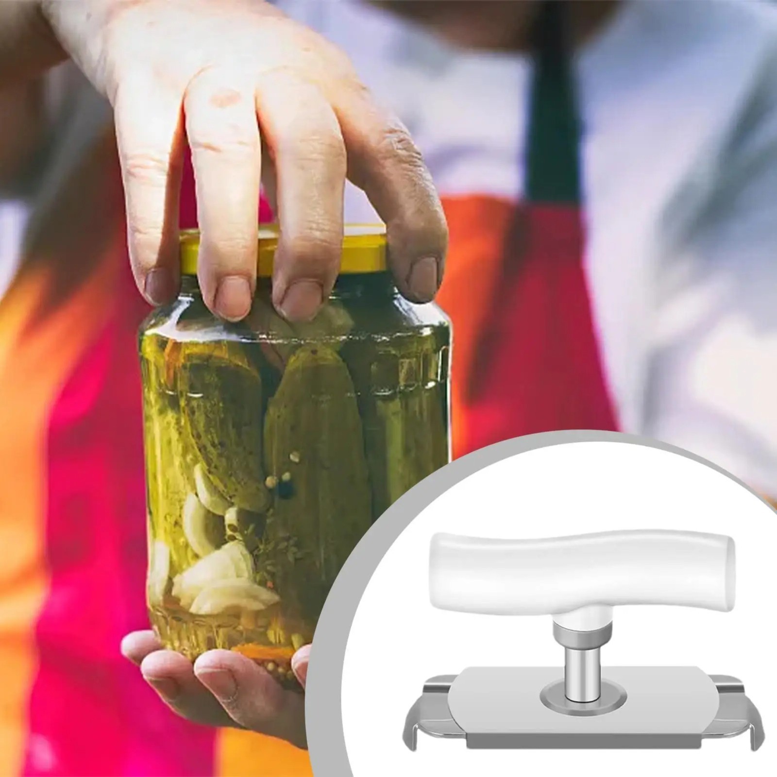 Adjustable Can Opener Jar Lid Bottle Remover Tool Stainless Steel Twist Off Grip