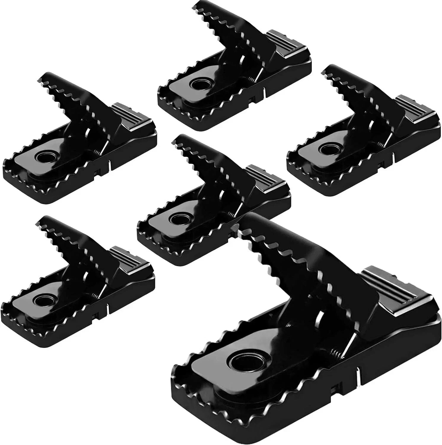 6 Pack Large Mouse Traps Killer Reusable Snap Trap for Rat Mice Gophers Chipmunk