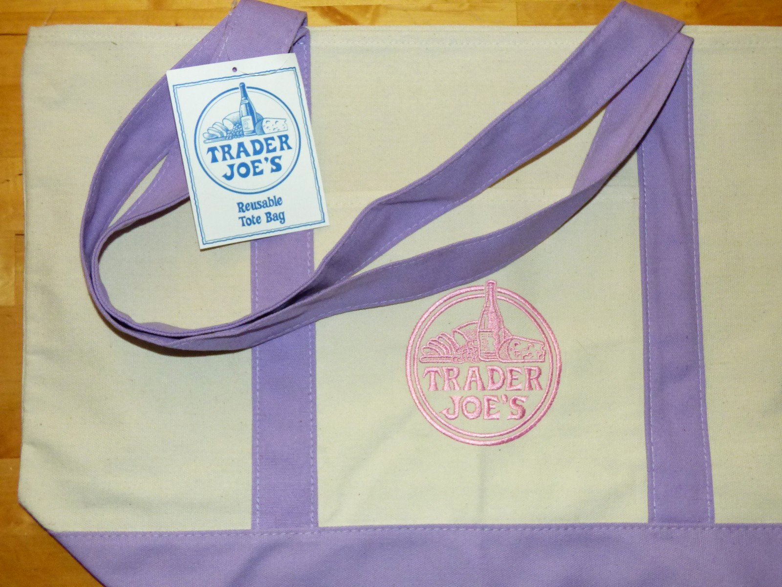 Trader Joe’s – LARGE Canvas Tote Bag – Lavender – Spring 2026 – Limited Edition