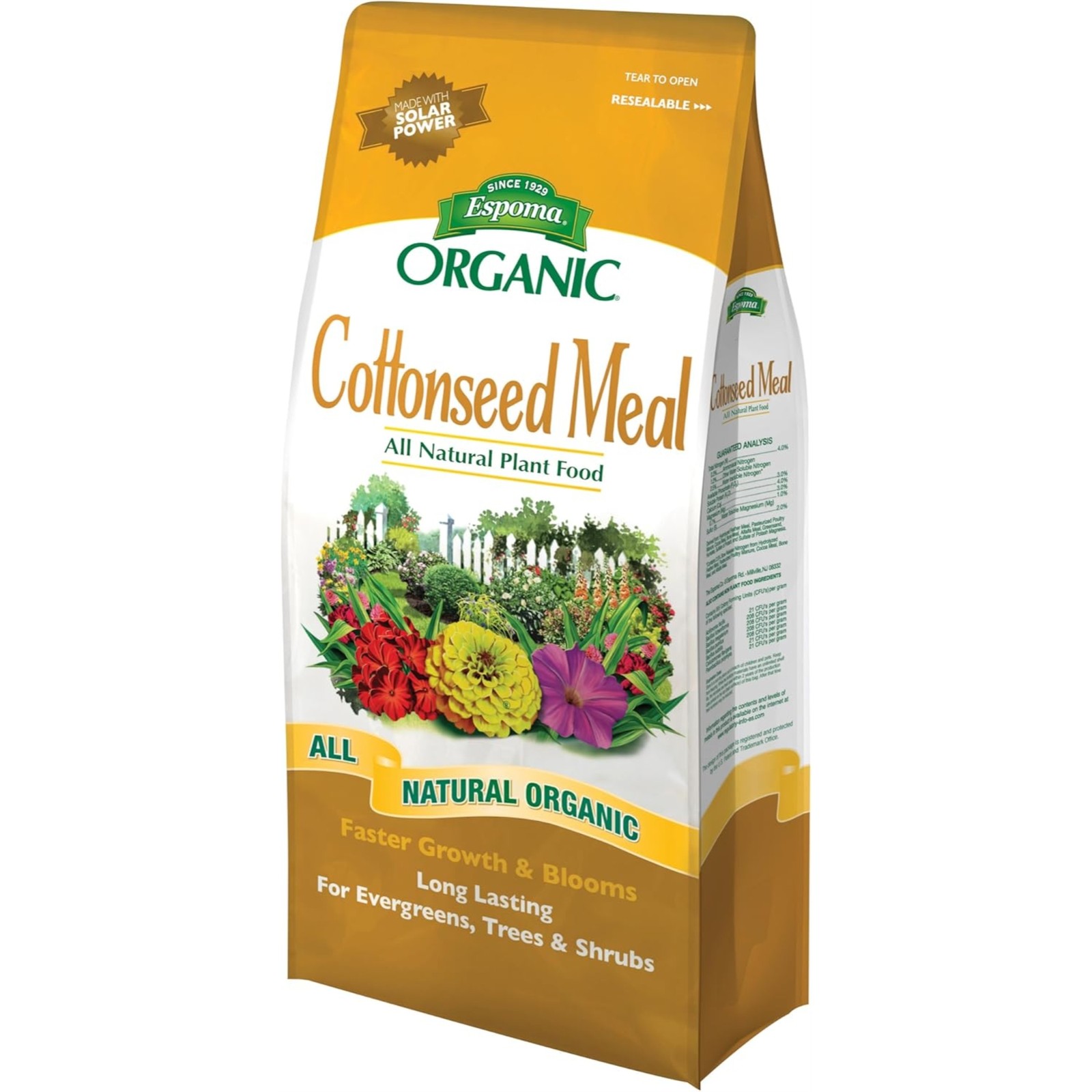 Espoma Organic 6-2-1 All-Natural Cottonseed Meal Garden Fertilizer, 3.5lbs