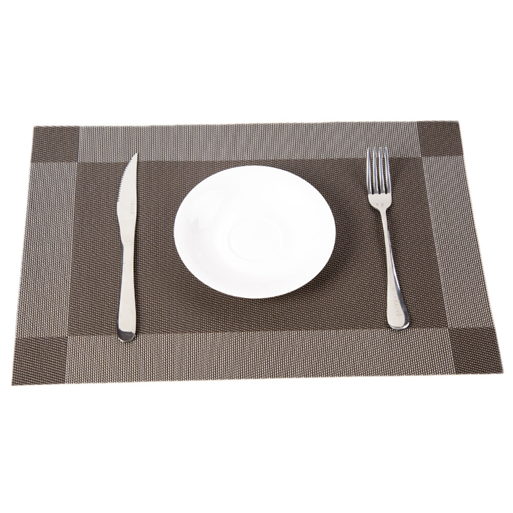 Placemats Easy to Clean for Kitchen Heat-resistand Woven Vinyl Mats Set of 4