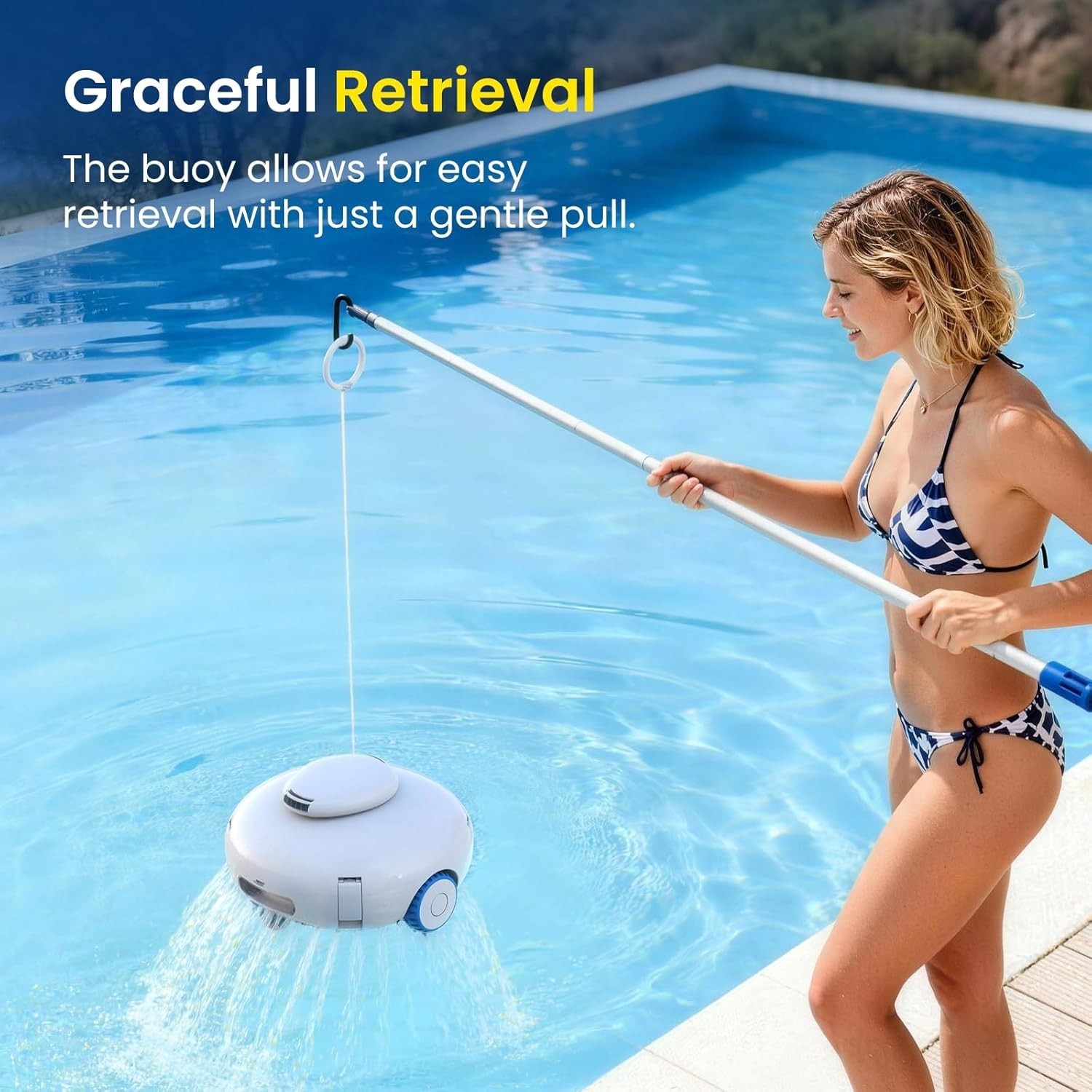New K2 Cordless Robotic Pool Cleaner 120Min Runtime Suction Pool Vacuum
