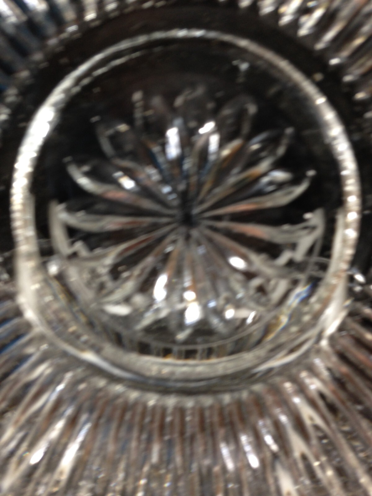 Set of 4 KIG Malaysia 6-7/8” Clear Glass Ribbed Star Plates