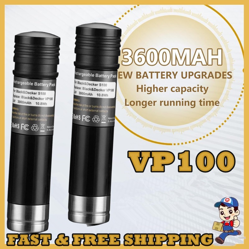 2/4PACK 3.6Ah For Black & Decker Versapak VP100 VP105 VP110 VP143 3.6V Battery