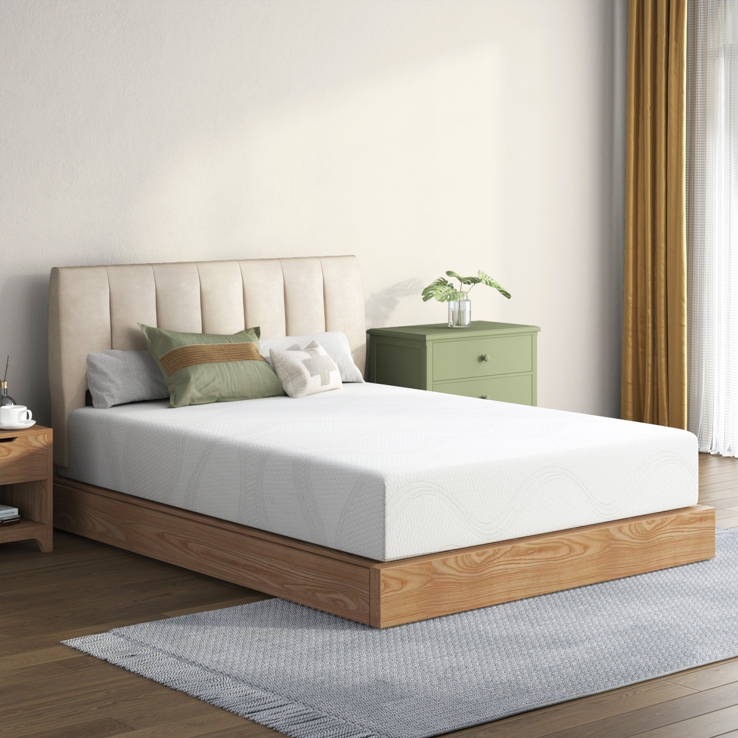 12″ Twin/Full/Queen/King Memory Foam Mattress Plush with Cooling Gel CertiPUR-US