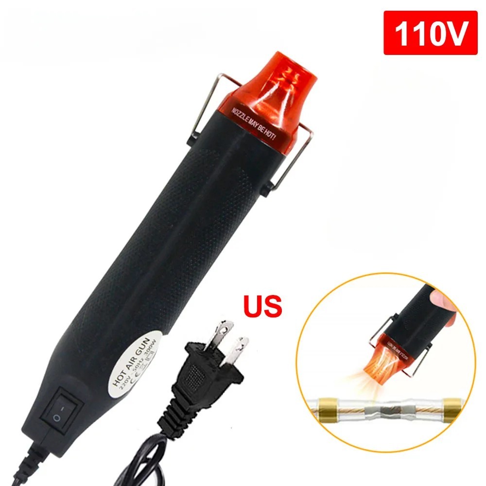 Mini Heat Gun DIY Electric Nozzles 300/350W Hot Air Gun for Embossing and Paint