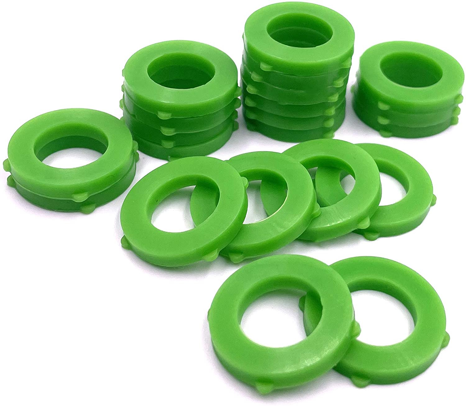 Green Leak Preventing Silicone Washer Gasket for Standard 3/4″ Garden Hose Fitti