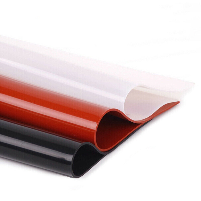 Silicone Rubber Sheet Plate Mat High Temp Gasket Red Black White Thick 0.1mm-5mm