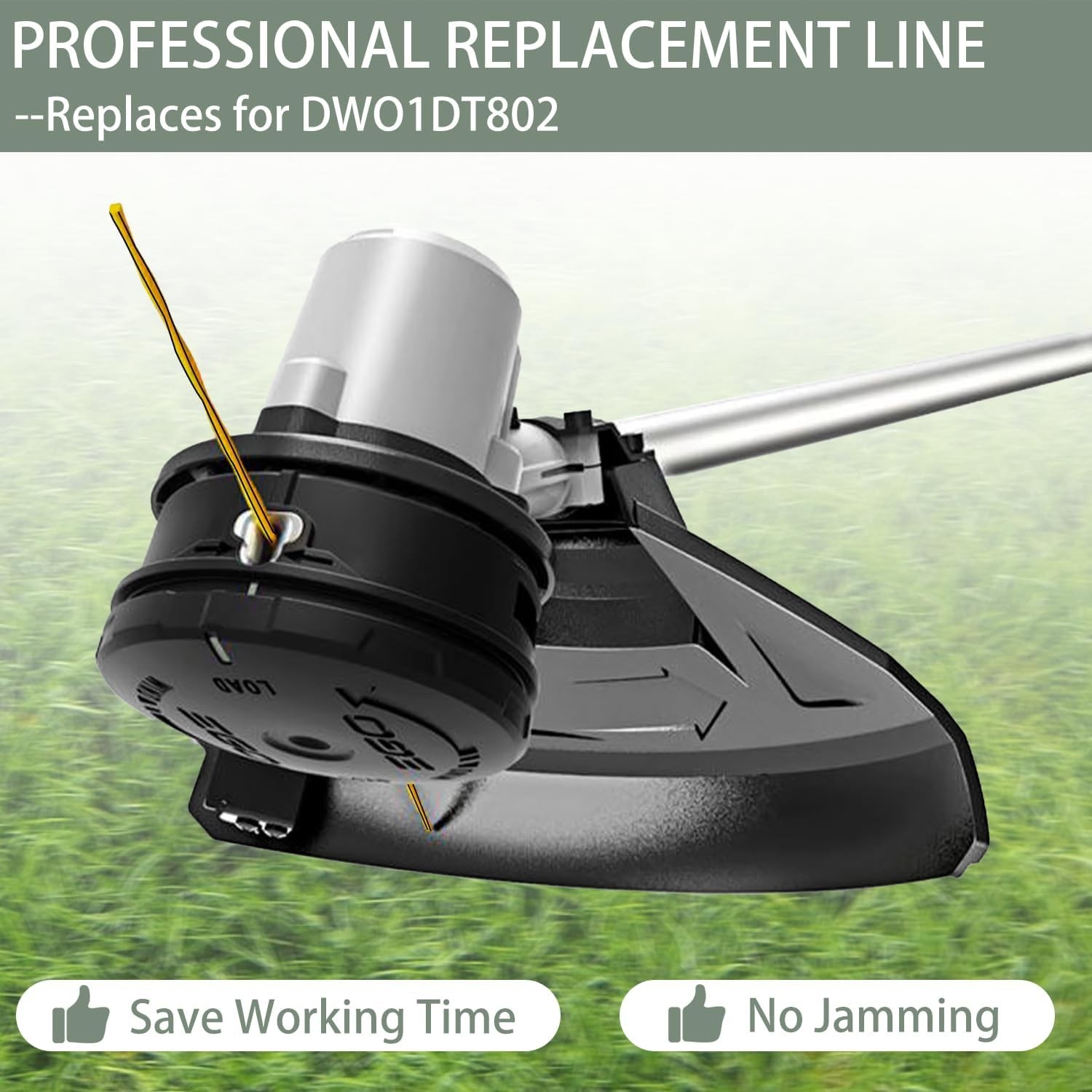 225ft X 0.08 Inch – DWO1DT801 DWO1DT802 String Weed Trimmer Line for Dewalt Cord