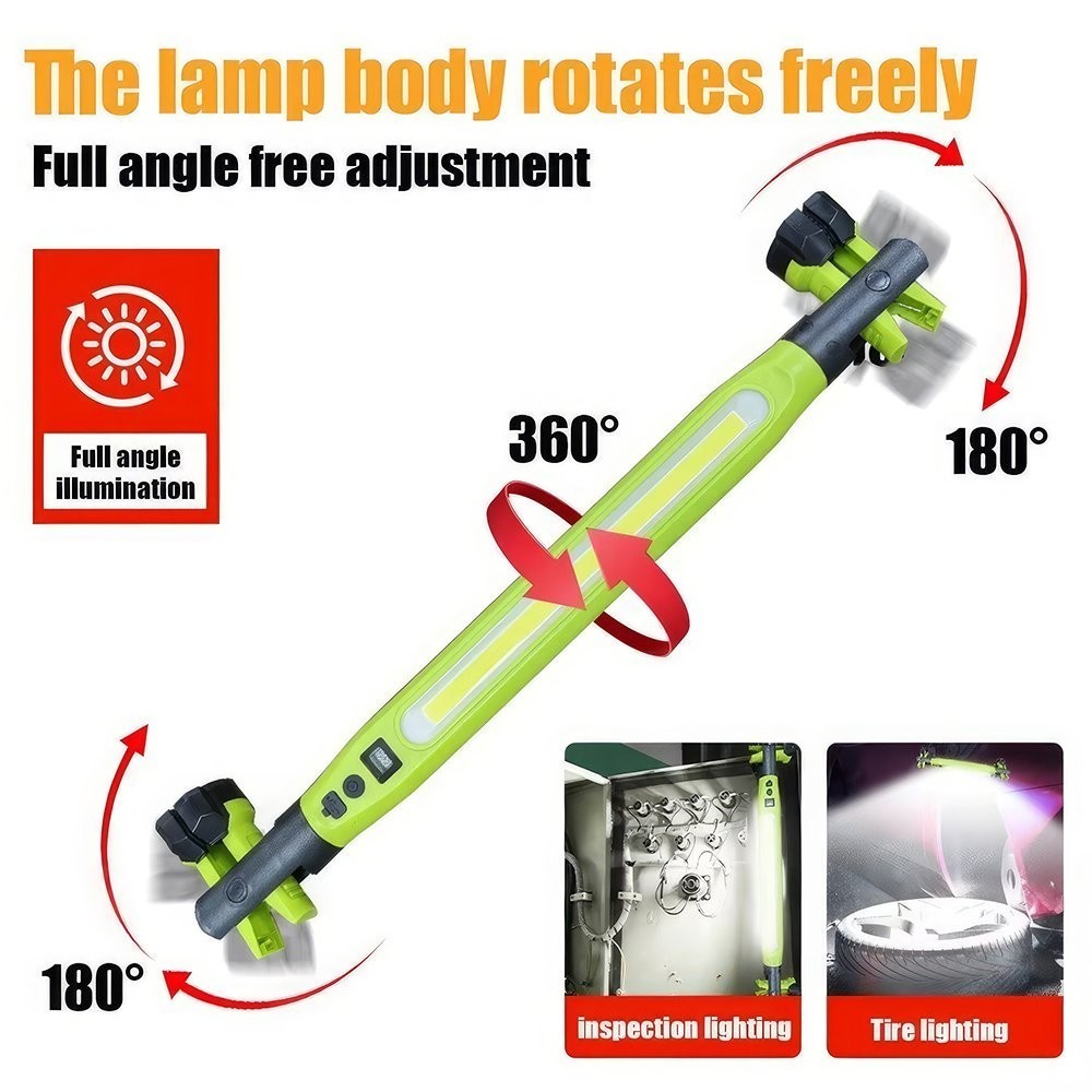 Magnetic Work Light 3000LM Rechargeable LED Work Light Bar for Garage, Workshop