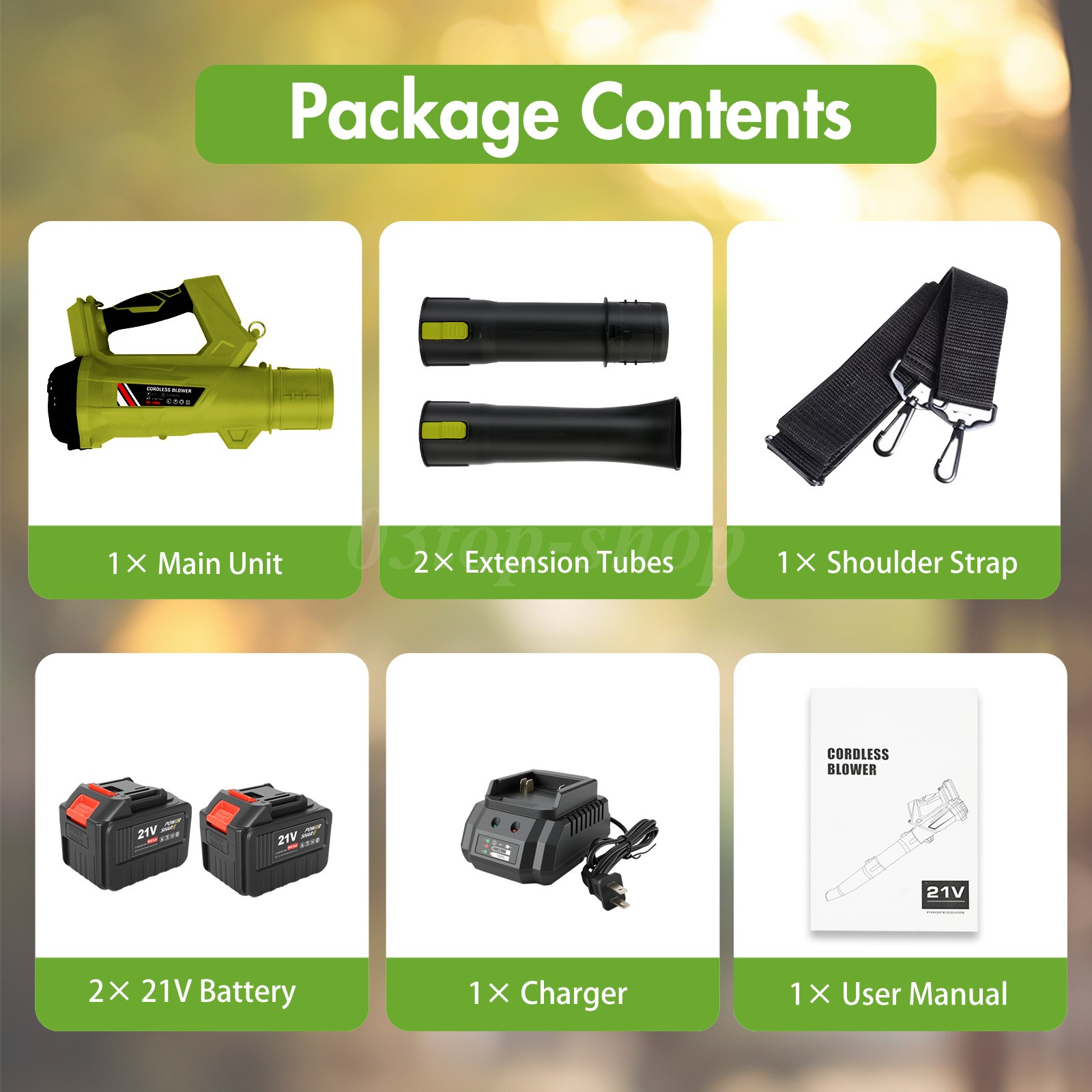 Leaf Blower Cordless 540 CFM Handheld Electric Leaf Blower with 2 Batteries 21V