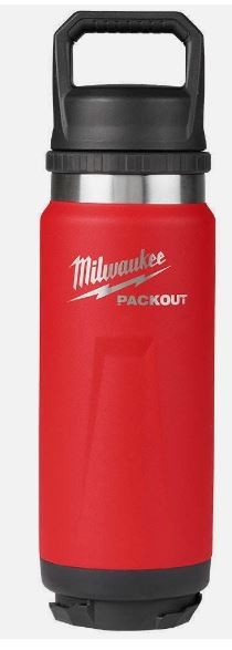 Milwaukee 24 oz Insulated Bottle Red Chug Lid PACKOUT 48-22-8396R New
