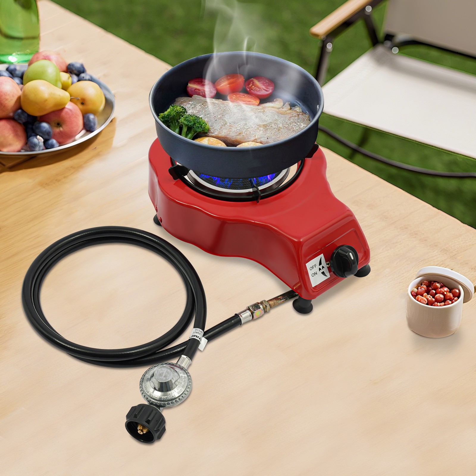 Single Burner Red Gas Stove Portable Gas Stove Gas Stove