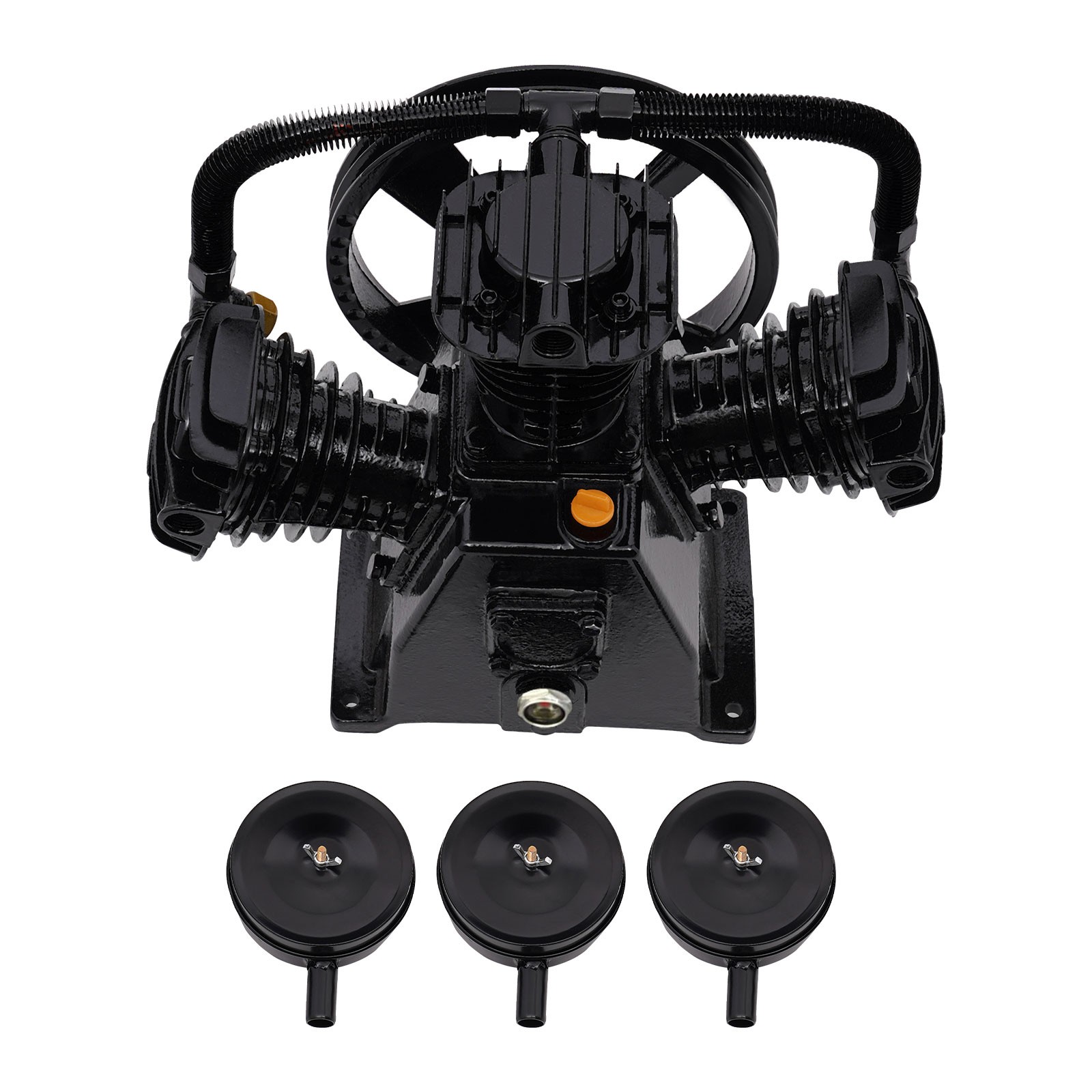 5-HP Single-Stage Inline-Twin Replacement Air Compressor Pump 3 3 Cylinder Head