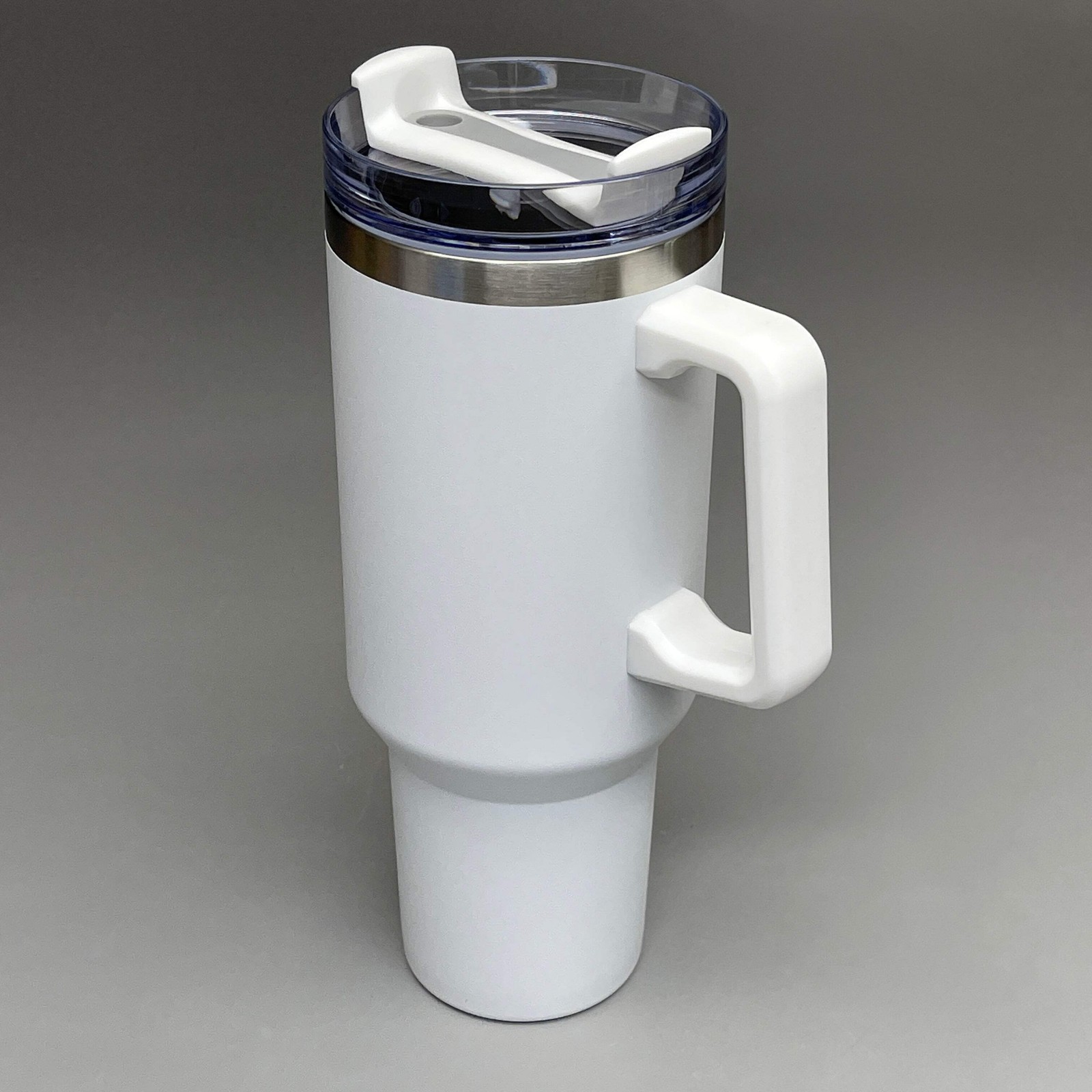 TUMBLER (2 PACK) Insulated Stainless Steel Travel Mug w/ Lid Handle Straw 40 oz