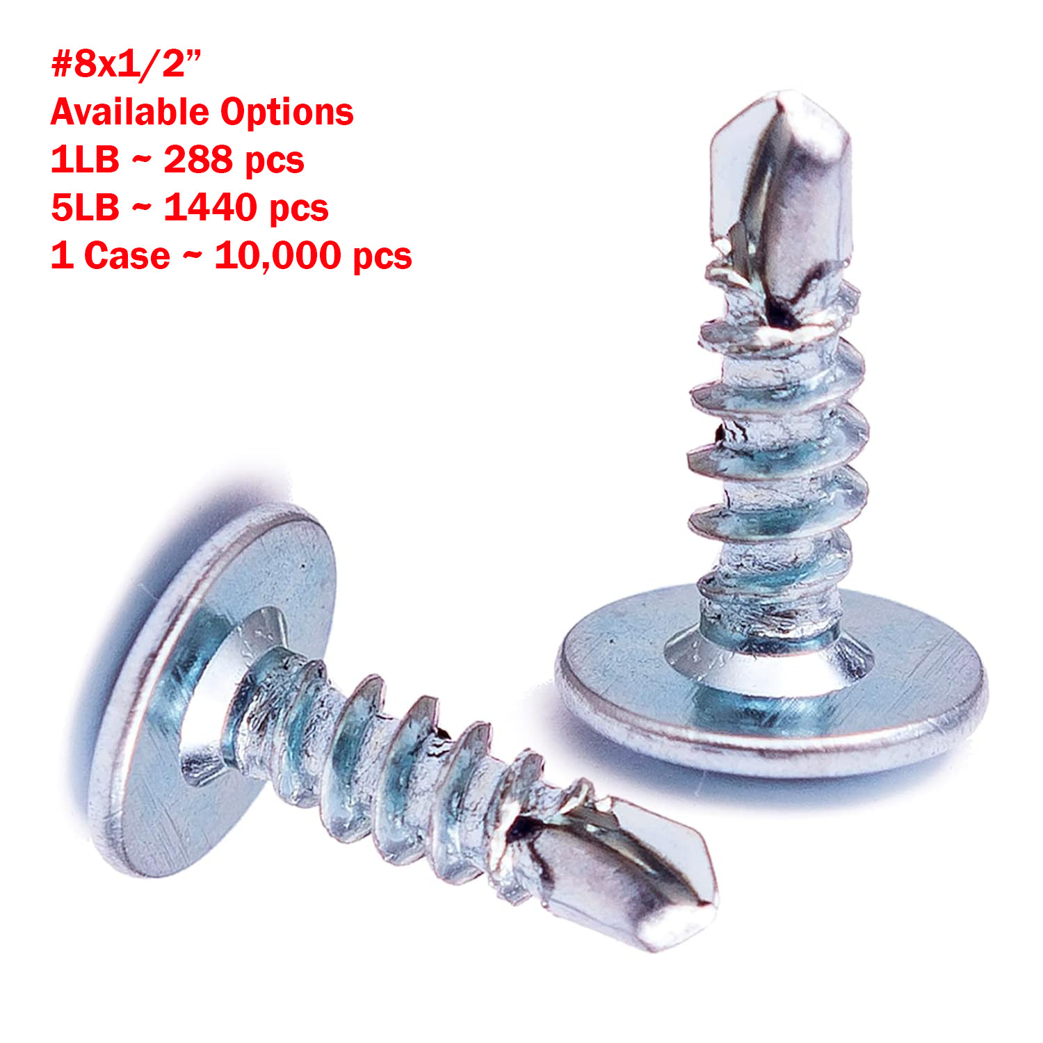 #8 Zinc Plated Phillips Wafer Modified Truss Head Self Drilling Wood Dura-Screws