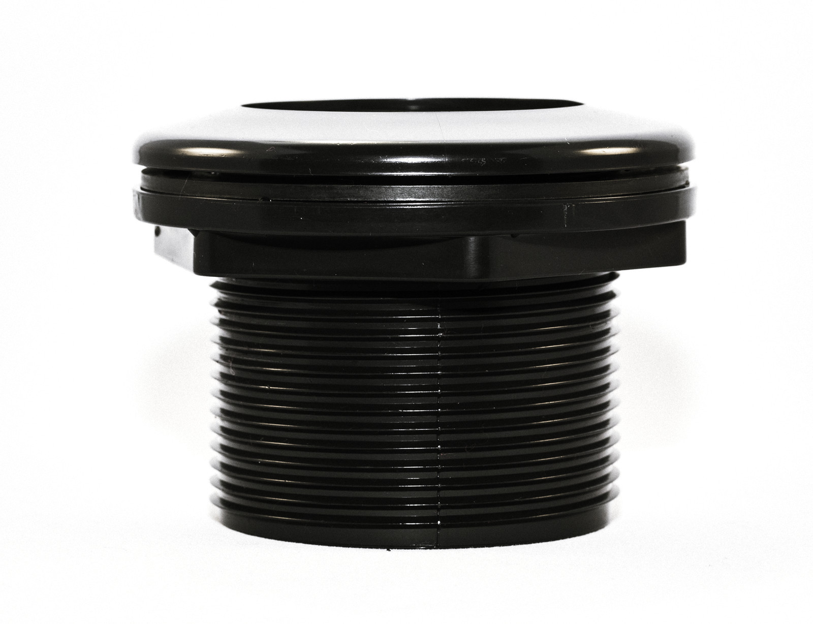 2-Inch – Thread x Thread – ABS Plastic Bulkhead Fitting – Made in the USA